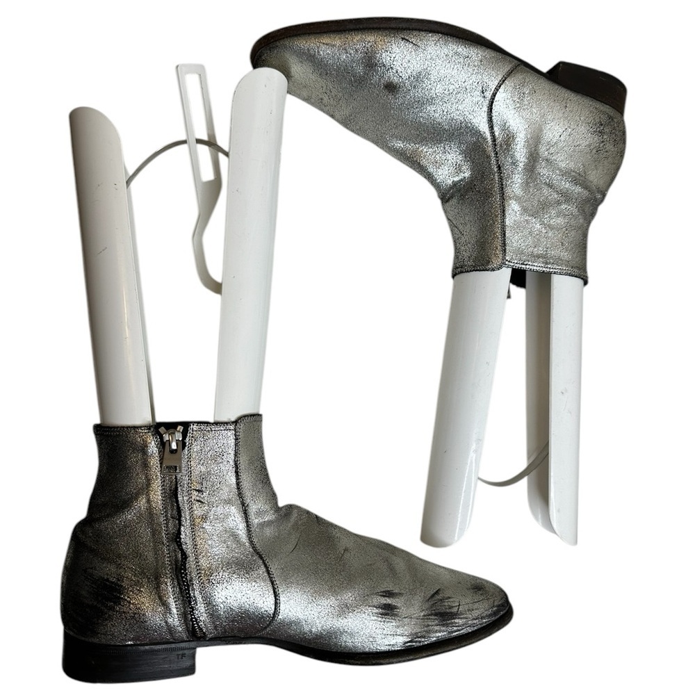Tom Ford Silver distress ankle boots size 9 - Picture 15 of 16